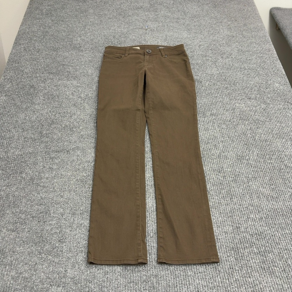 Volcom Vorta Jean Pants 28 Brown Cotton Twill Slim Fit Skate Streetwear